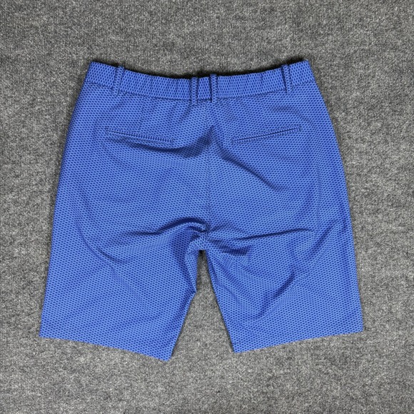 Greyson Shorts Mens 36 Blue‎ Geometric Performance Golf Stretch Zip Fly Pockets - Picture 2 of 8
